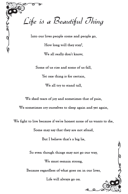 Life is a beautiful thing poem