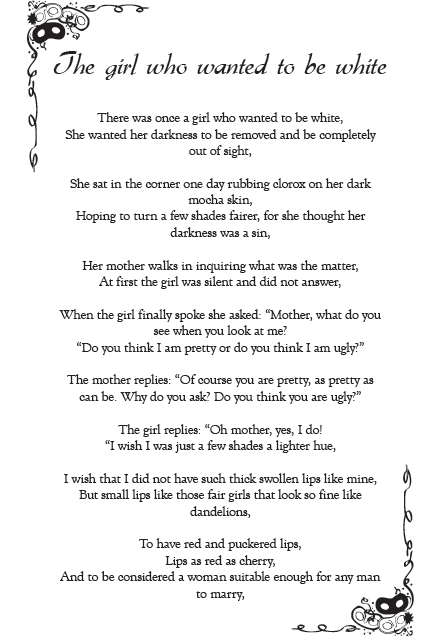 The girl who wanted to be white